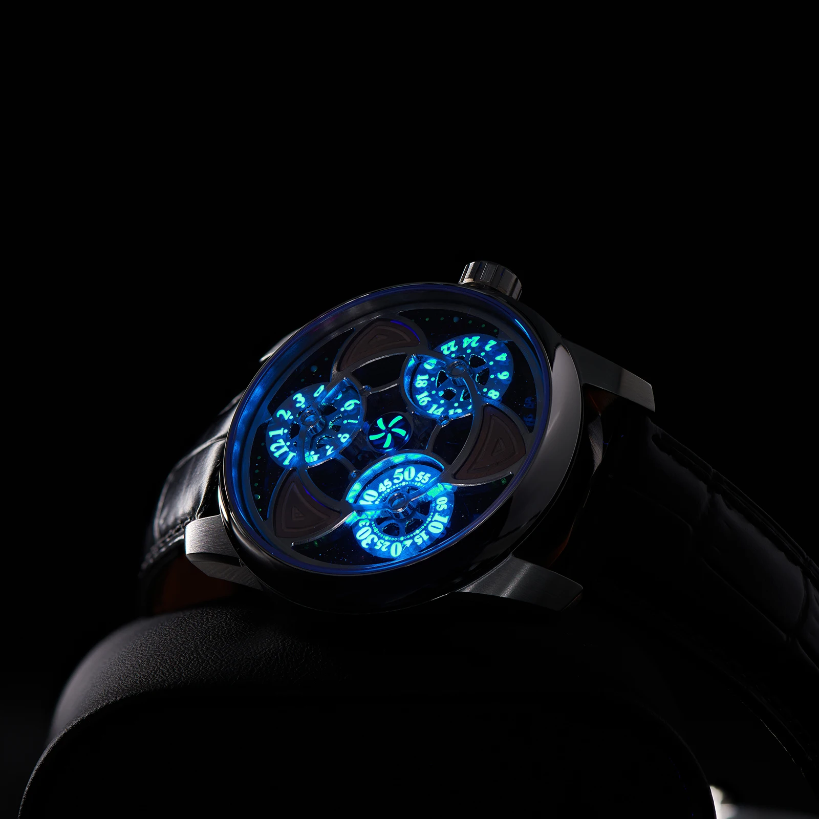 OBLVLO Creative Automatic Mechanical Men Steel Watch Super Luminous Sapphire Glass Waterproof 50M Men Watches