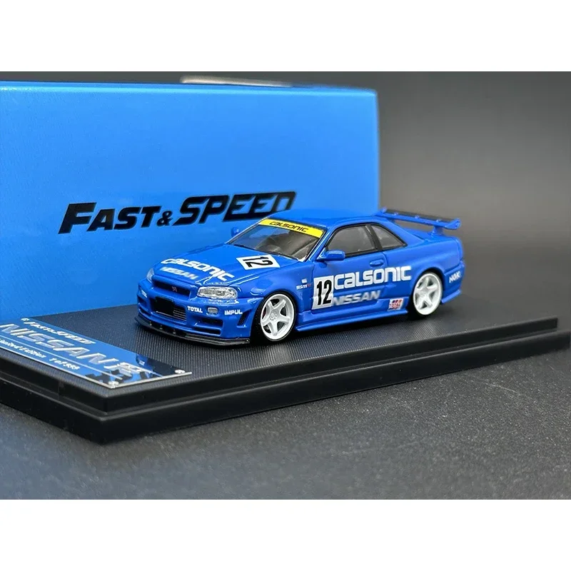 FS Auf Lager 1:64 Skyline GTR R34 Z Tune FNF Racing Diecast Car Model Collection Schnelle Geschwindigkeit