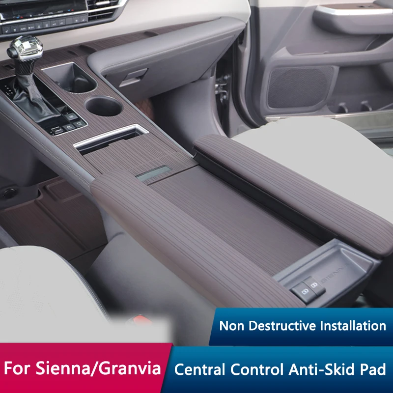 

QHCP автомобильная панель передач, силиконовый центральный нижний ящик для хранения, коврик для подлокотника, противоскользящие коврики для приборной панели для Toyota Sienna Granvia