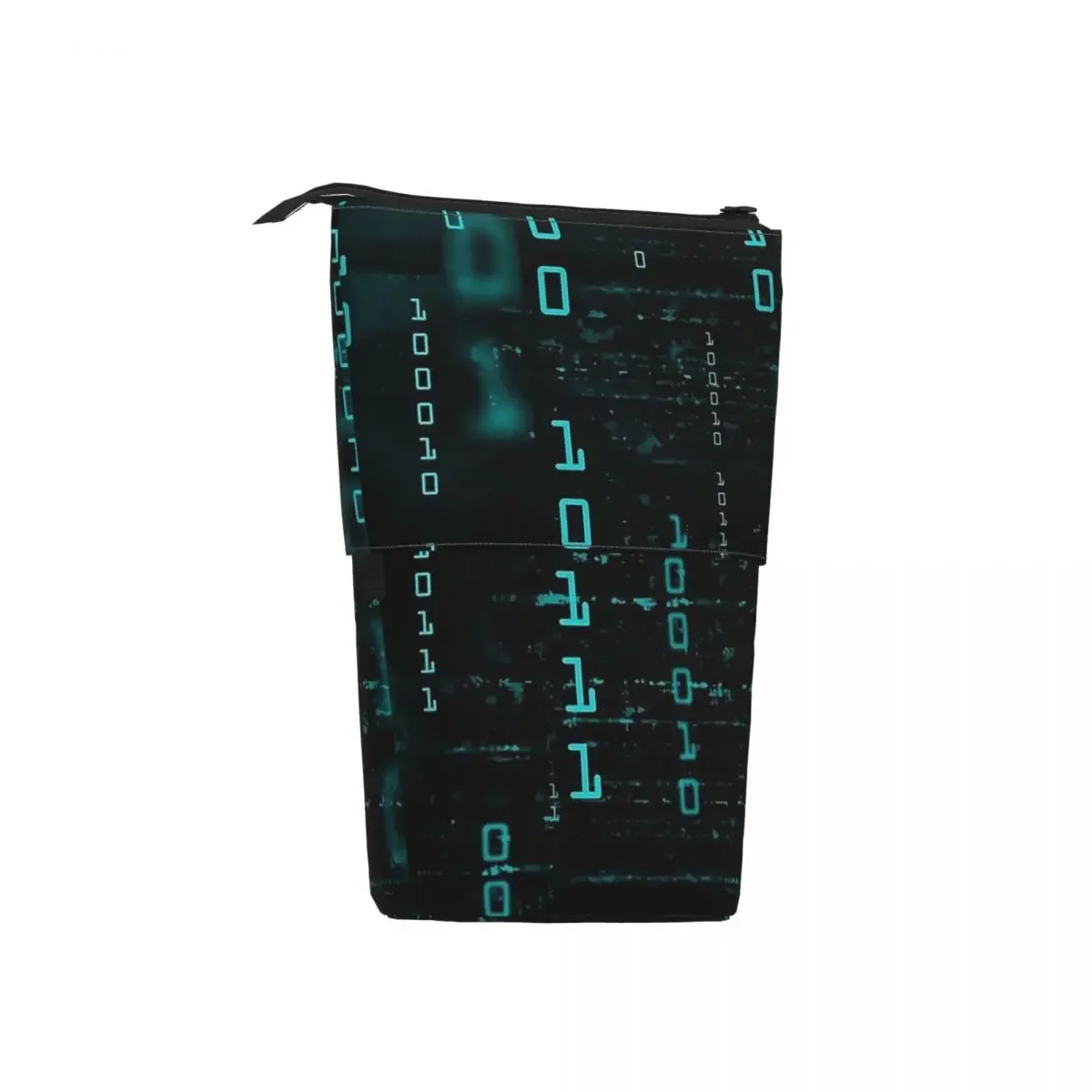 Hacker Code Binary Code Geek Science Computer Reversible Pencil Case Pen Holder Storage  Pencil Bag for Boy Girl School