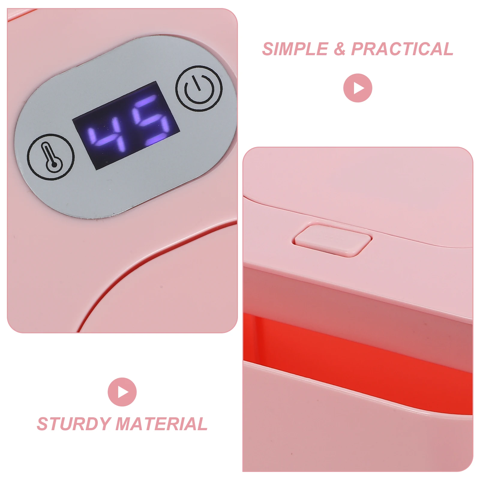 

1pc Wet Tissue Heater Baby Wipes Warmer Portable Pink Travel Diaper Heating Low Power Constant Temperature Safe Durable Easy