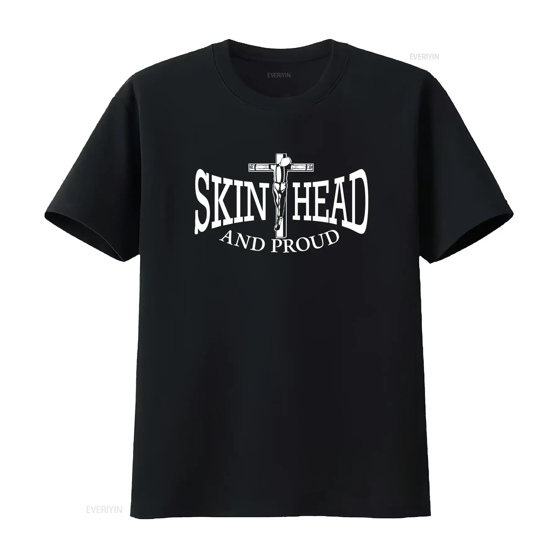 Skinhead and Proud T-Shirt, Skinhead-Punk-Oi-Ska, lange oder kurze Ärmel, Vintage-Waschung, vielseitiges Oberteil für den täglichen Gebrauch, leicht.
