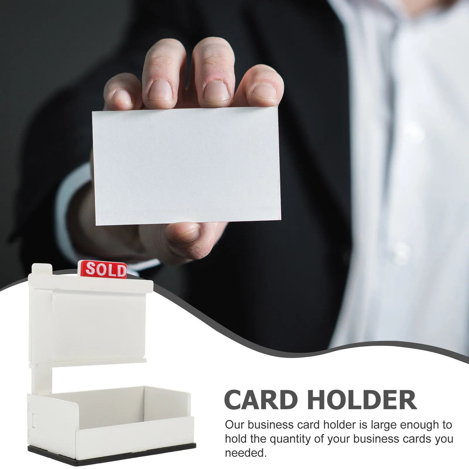 

Business Card Holder Display Modern Practical Container Storage Case Desktop ganizer For Office Long Use