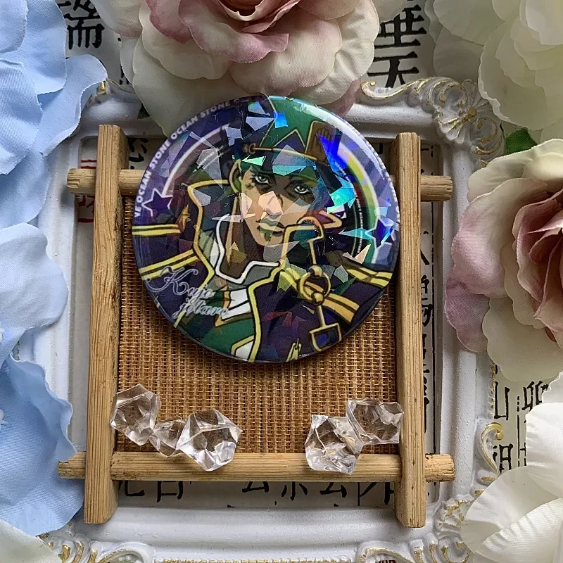 JoJo Bizarre Adventure Badges Pins Anime Weather Report Jolyne Cujoh Women Brooch Fashion Cosplay Brooches for Bag Accessorie
