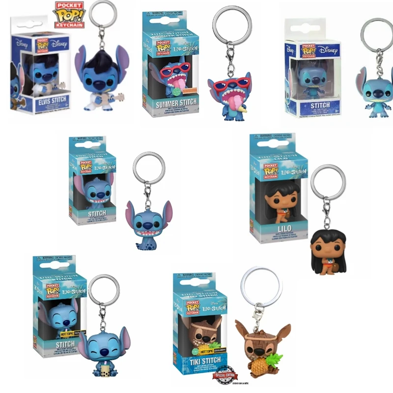 FUNKO POP Elvis Lilo Stitch palafitas llavero verano punto perfumado exclusivo vinilo colección de figuras de acción modelo chico juguetes regalo