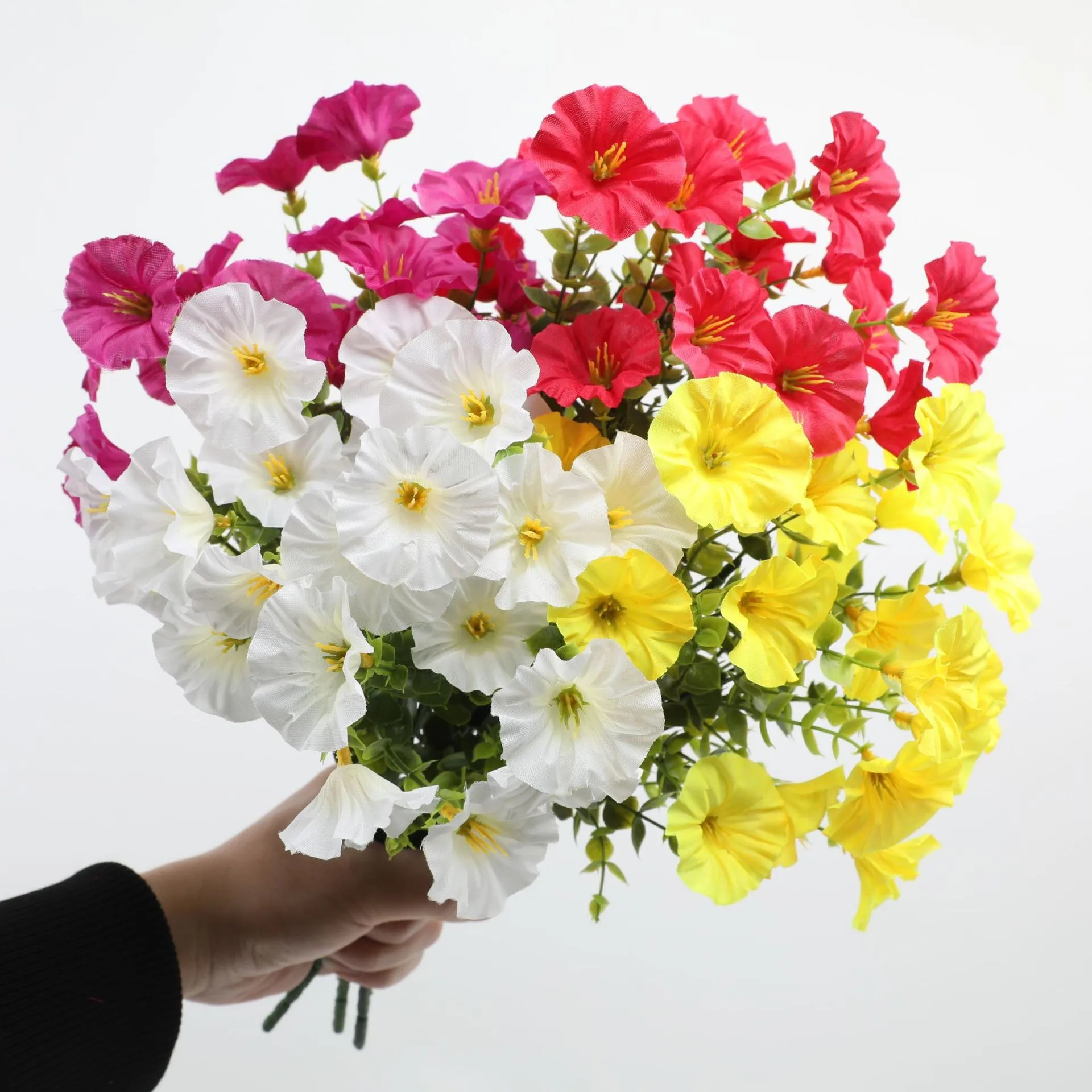 1 Stück violetter künstlicher Blumenstrauß, 35 cm, künstliche Blumen für Zuhause, Raumdekoration, Hochzeit, Brautdekoration, Tafelaufsatz, Vasenornament – Detail 6