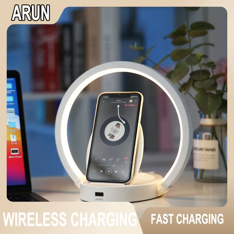 

Small Night Light Net Red Smart Touch Wireless Charging Table Lamp Holiday Gift Bedroom Bedside Lamp Creative Ambient Light