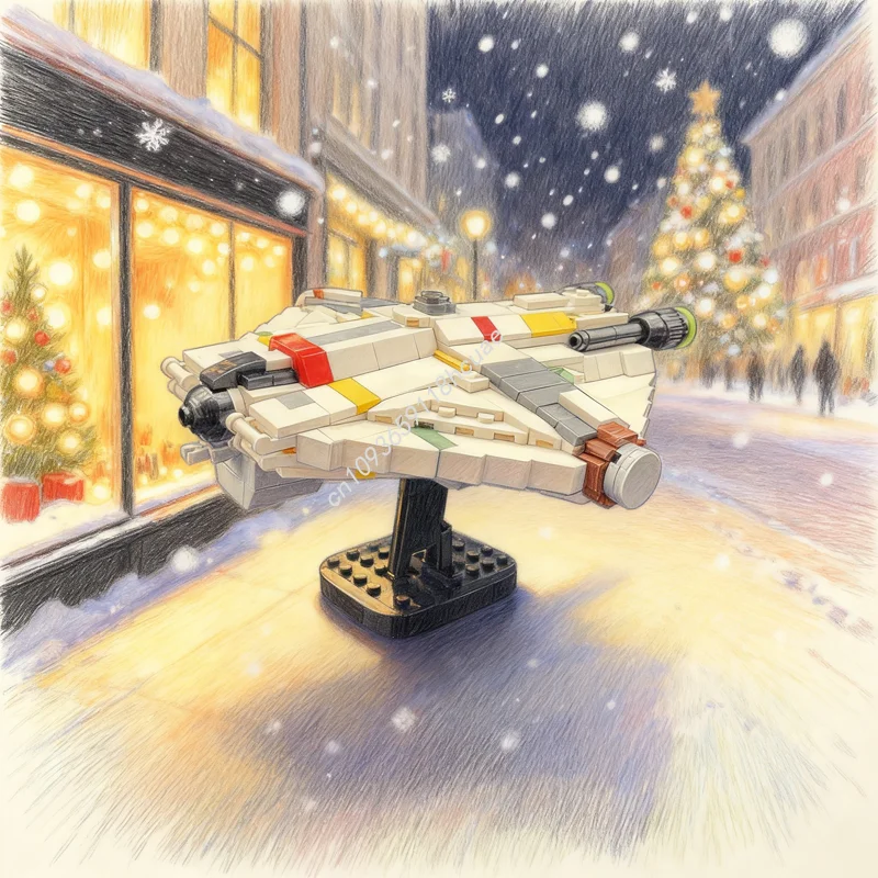

733pcs MOC Star Battle The Ghost 1 Scale Model Building Blocks Christmas Gifts Construction Toy Idea Creative Education Brick