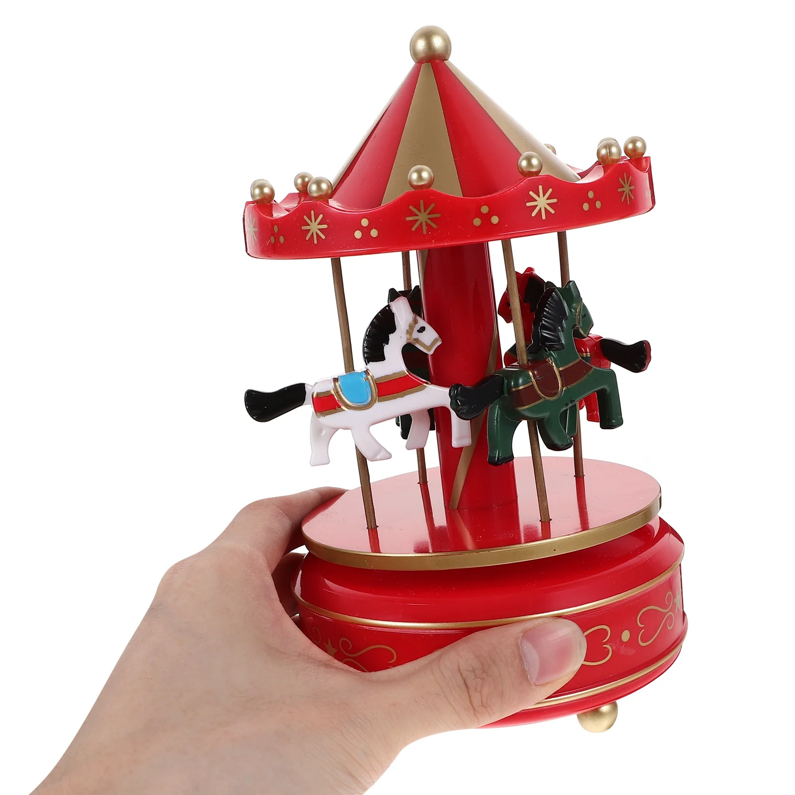 

Music Box Carousel Decorative Elegant Melody Playing Desktop Ornament For Home Office Christmas Birthday Gift Art Craft Musical