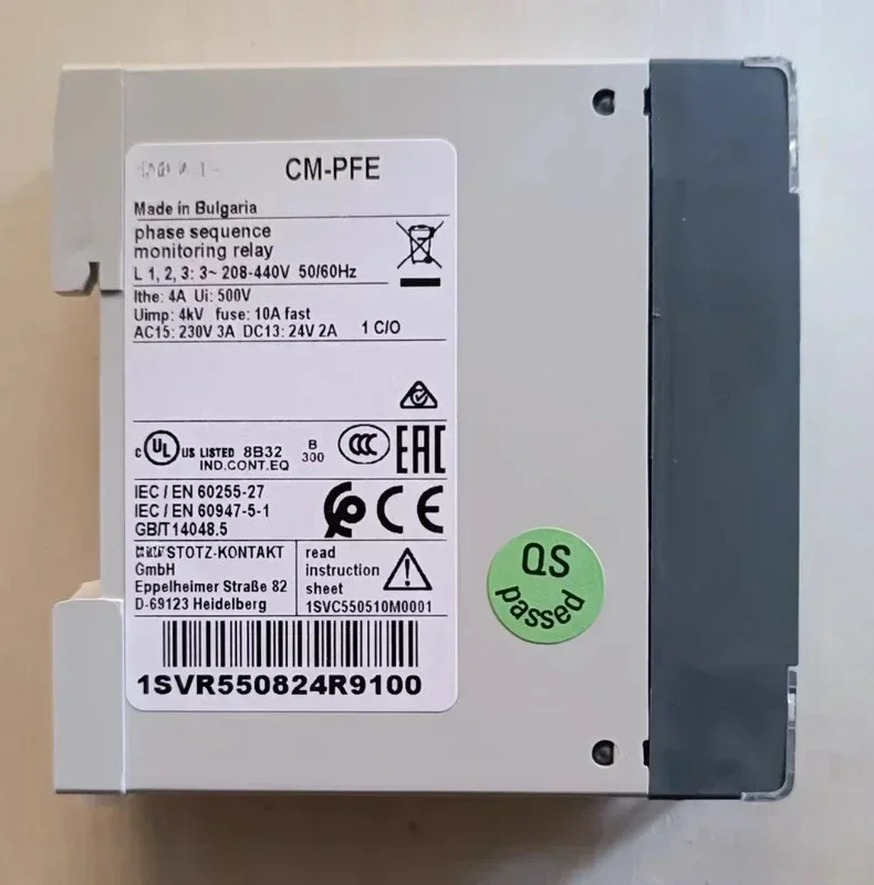 Original three-phase phase sequence relay missing phase and phase sequence monitoring CM-PFE