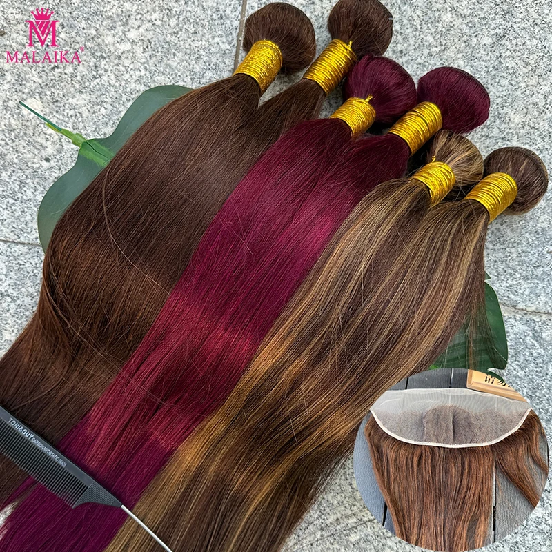 

Пучки человеческих волос, плетение с прозрачным кружевом 13x4, фронтальная часть, шоколадно-коричневый, прямые, 100% человеческие волосы, мягкое наращивание для женщин