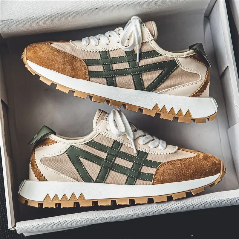 البوب أحذية رياضية أحذية رجالي بلون موضة الأبيض أحذية رياضية غير رسمية للرجال منصة عدم الانزلاق احذية الجري Zapatillas De Dep