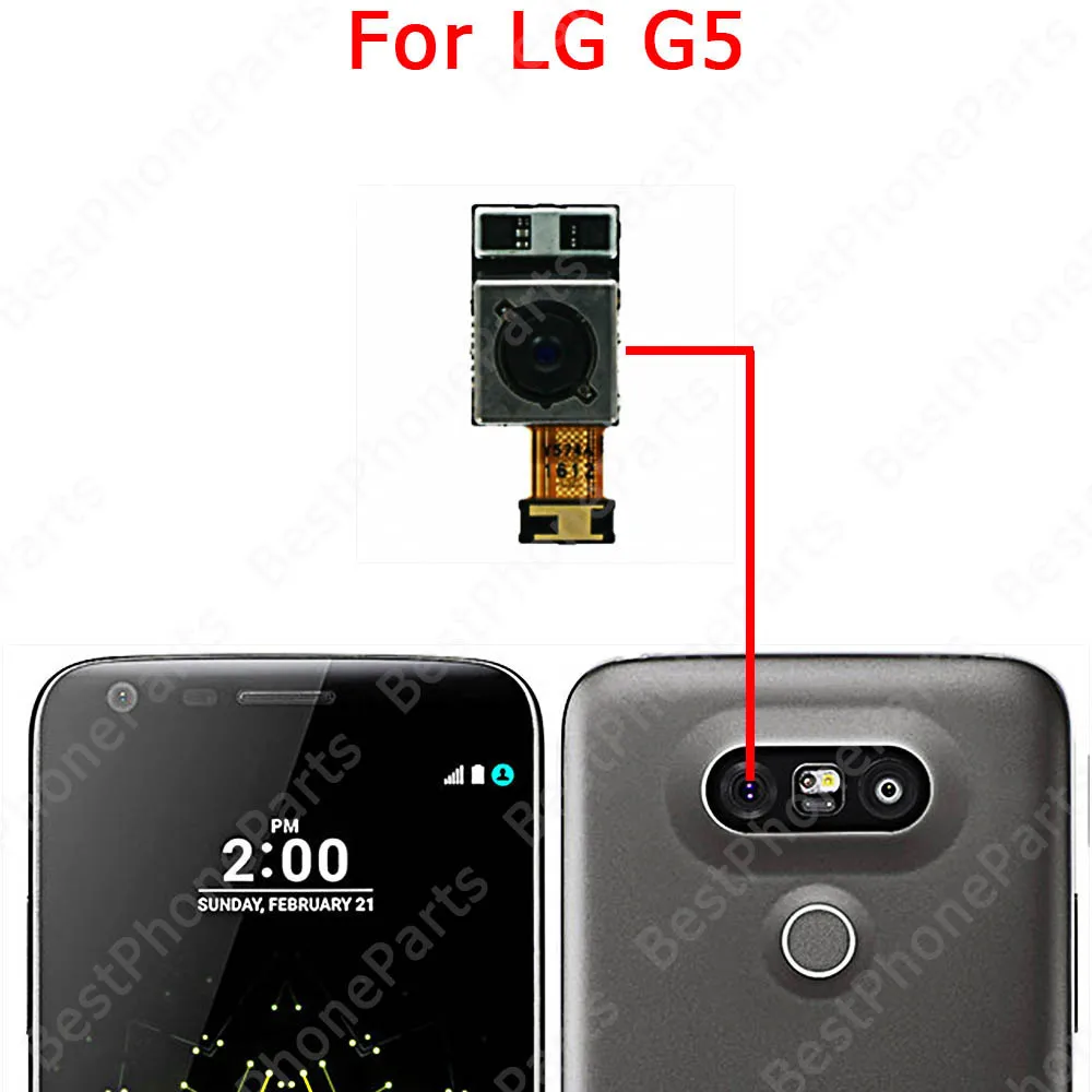 Selfie Big Camera For LG G4 G5 G6 G7 G8 G8S G8X ThinQ Backside Front Rear Facing Back View Camera Module Replacement