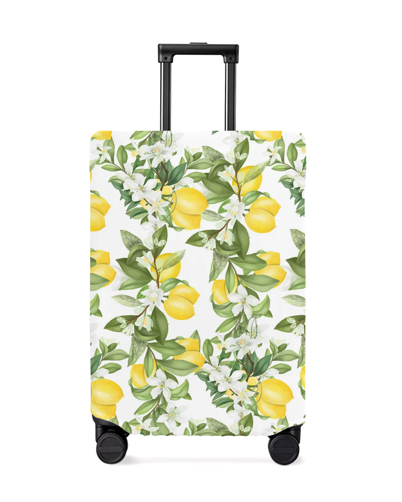 

Summer Lemon Leaves Flowers Travel Luggage Protective Cover for Travel Accessories Suitcase Elastic Dust Case Protect Sleeve