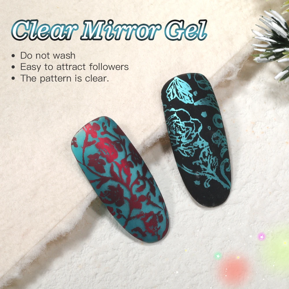 كما 15 مللي ماجيك ختم معطف فوقي لا مسح واضح ختم هلام طلاء الأظافر ينطبق على مرآة مسحوق مانيكير ختم أداة الطباعة #3