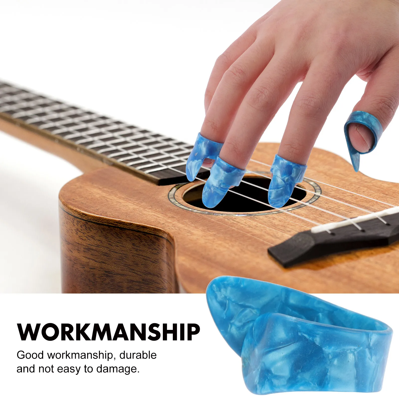 

1 Set Practical Guitar Finger Picks Ultra Thin Lightweight Durable For Guitar Ukulele Banjo Bass Right Hand Playing Music Lovers