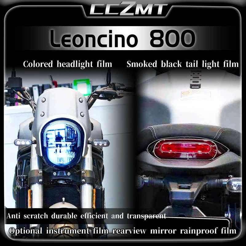 Película de Faro de alta transparencia para Benelli LEONCINO 800, película protectora transparente, accesorios de modificación