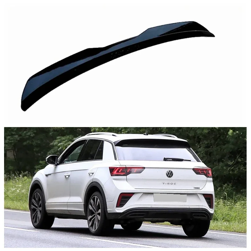 

Roof Lip Spoiler For Volkswagen VW T-ROC 2018 2019 2020 Window Spoiler Gloss Black ABS Plastic Hatchback SUV Car Rear Trunk Wing