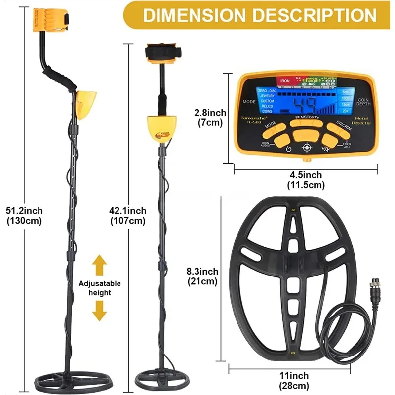 2024 MD6450 Underground Deep Search 5 Meters Gold Detector Professional Gold Metal Detector for Treasure Hunting with LCD Screen