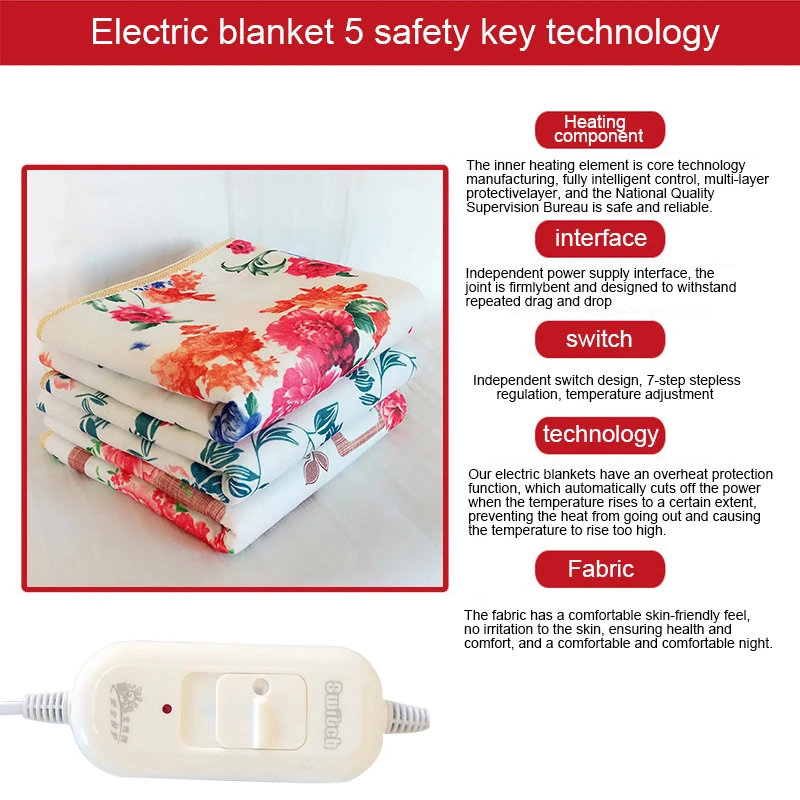 Winter Electric Blanket, Single/Double/Triple Body Warmer, Heated Blanket, Electric Heating Mat For Home Bedroom