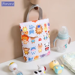 Organizador multifuncional para pañales de bebé, bolsa impermeable reutilizable con estampado de moda, bolsa seca y húmeda, bolsa de almacenamiento para mamá, bolsa de pañales de viaje