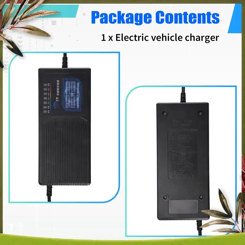 

Portable 20AH Electric Vehicle Charger With 7 Light Power Display Current Leakage Protection Lead Acid Charger
