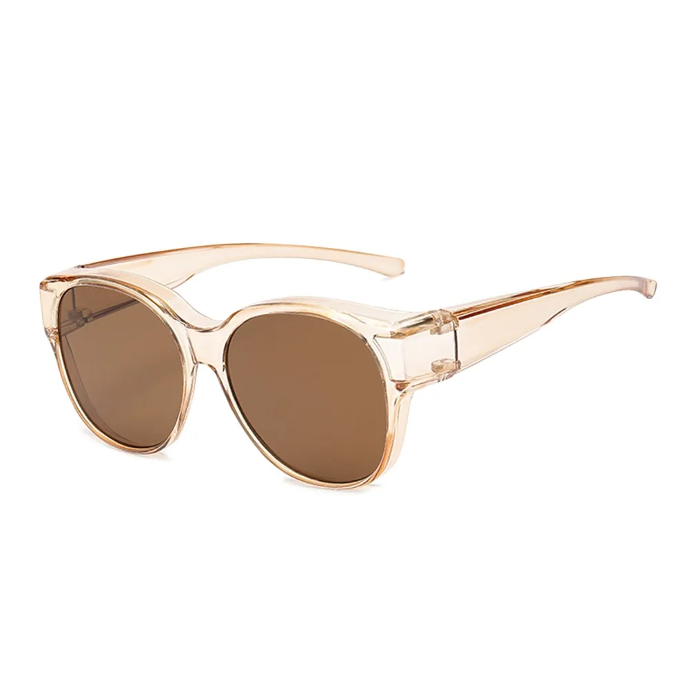 

Summer UV Protection Driving Sunglasses Y2K Round Frame Fit Over Sunglasses Retro Wear Over Glasses for Women Men