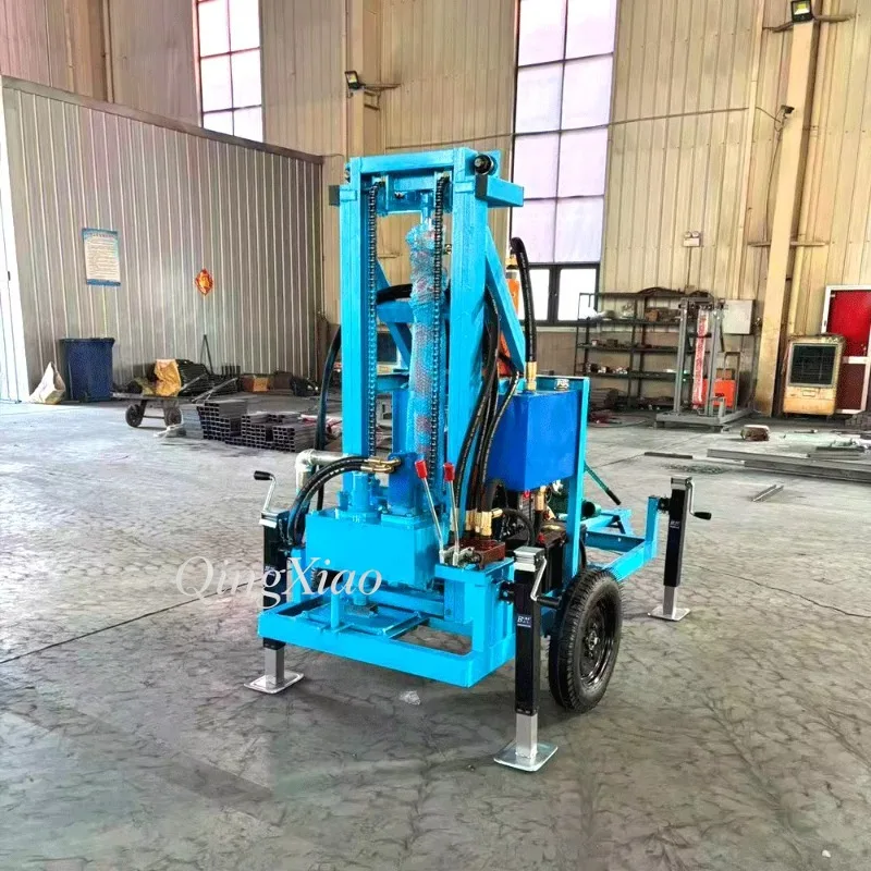 FOB Price Easy Operate Hydraulic Wheeled Water Well Drilling Rig Compact Body For Water Shallow Well Excavation Construction Job view 4