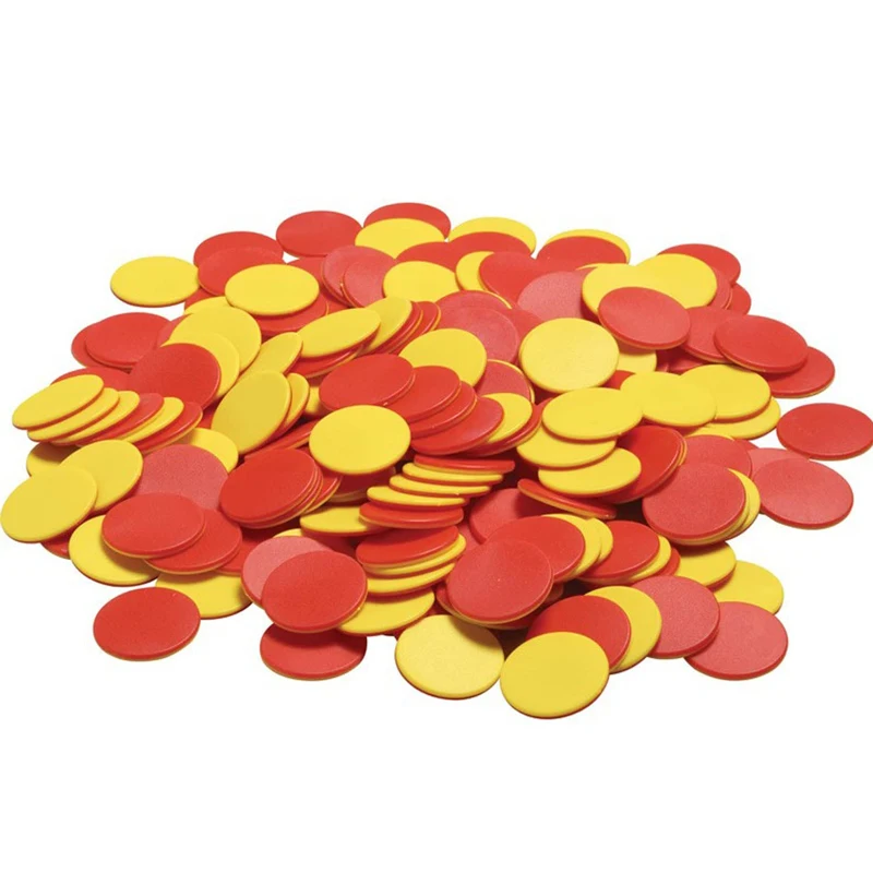 Red Yellow Counters Two Color Counting Chips 25MM Montessori Math Materials Kids Educational Teaching Supplies For The Classroom