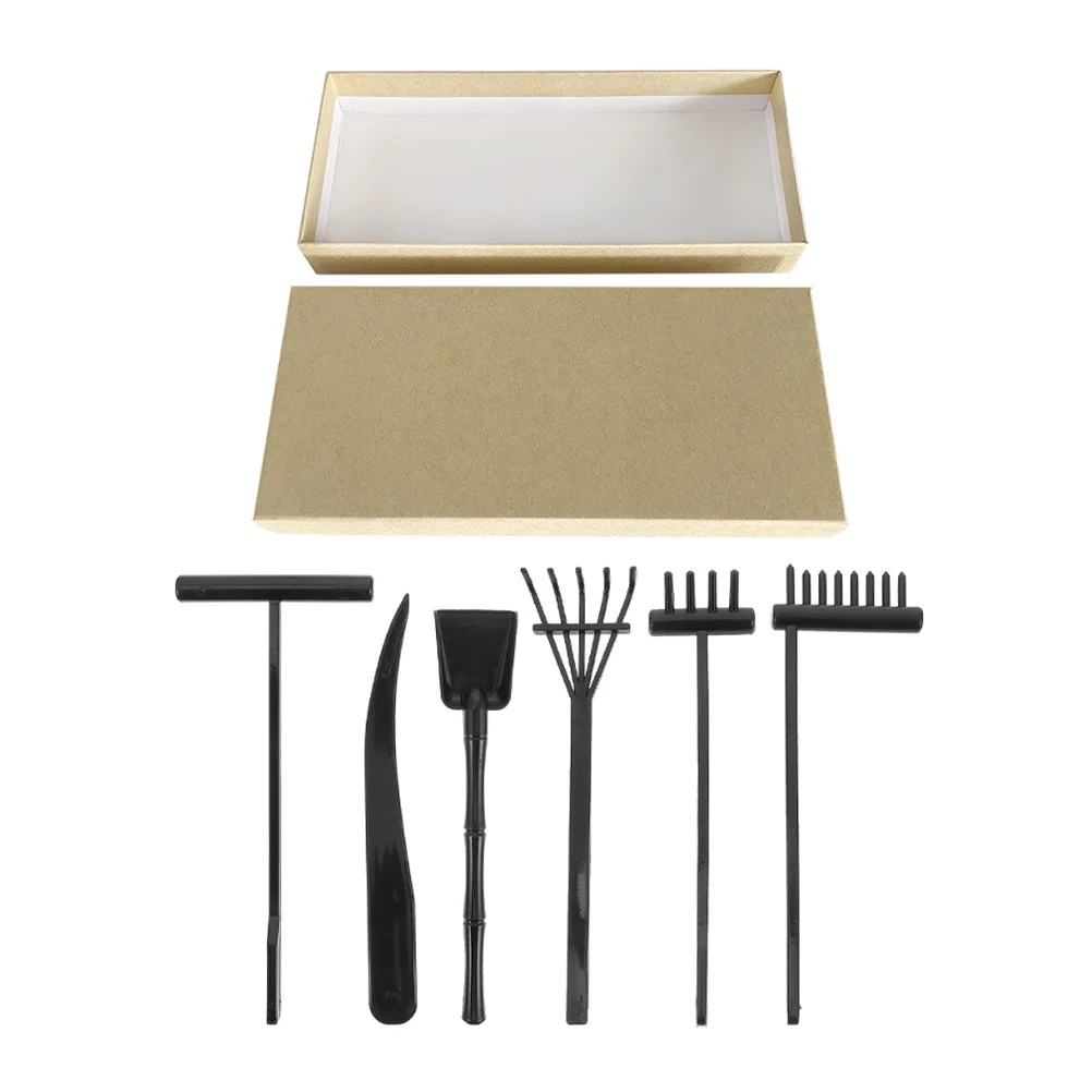 1Set Small Zen Garden Rake Set Different Designs Sand Drawing Tool Relaxation Calm Smooth No Burr Zen Garden Tools