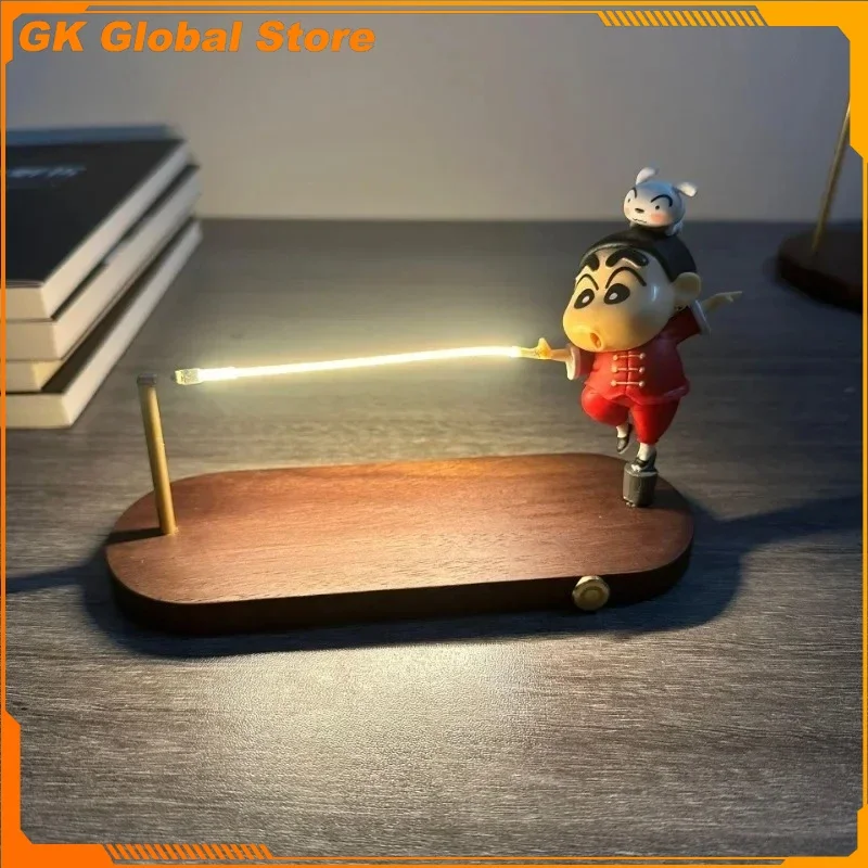 

New Crayon Shin-chan Anime Peripherals Night Light Ornaments Dynamic Light Wave Figure Collection Model Festival Gifts Toys Kids