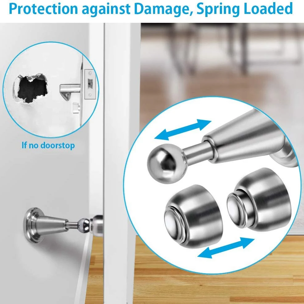 

Дверной стопор, магнитный дверной стопор, бесшумный буферный дверной всасывающий гидравлический всасывающий дверной стопор из нержавеющей стали-ABPP