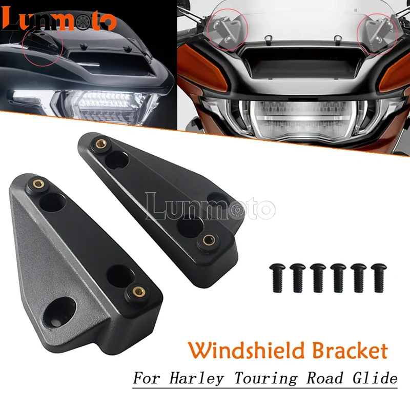 For Harley CVO Road Glide FLTRXSE 23‑2026 FLTRX FLTRXSTSE FLTRXL FLTRT 2024‑2026 Motorcycle Mount Windshield Support Bracket Kit