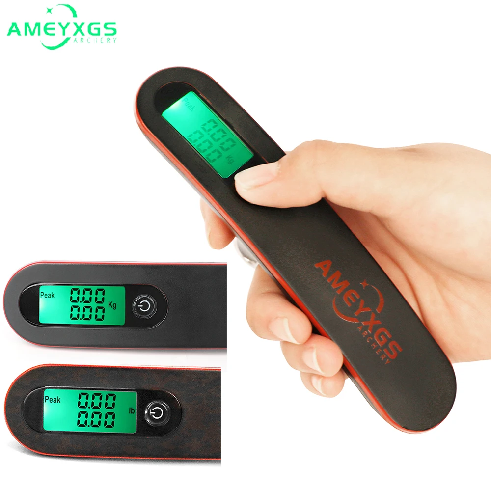 

Archery 110lbs Digital Pull Force Measuring Device Peak/real-time Simultaneous Display Compound Recurve Bow Weighing Instrument