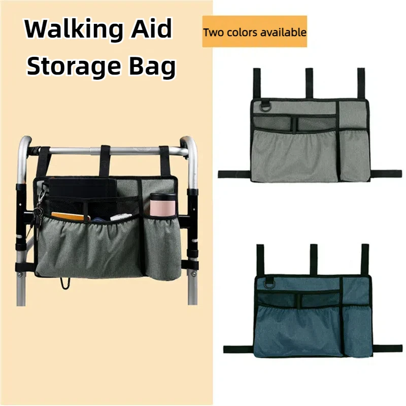 Multi-Pocket Walker Storage Home Rehabilitation Fast Shipping Walker Hanging Storage Bag Durable Material Wheelchair Side Bag