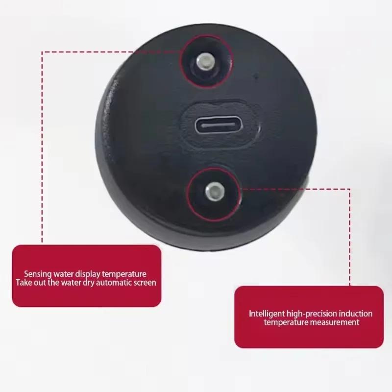 Termómetro de baño para bebé con pantalla LED HD, resultados instantáneos, lector Digital de temperatura del agua recargable, medidor de temperatura del agua redondo