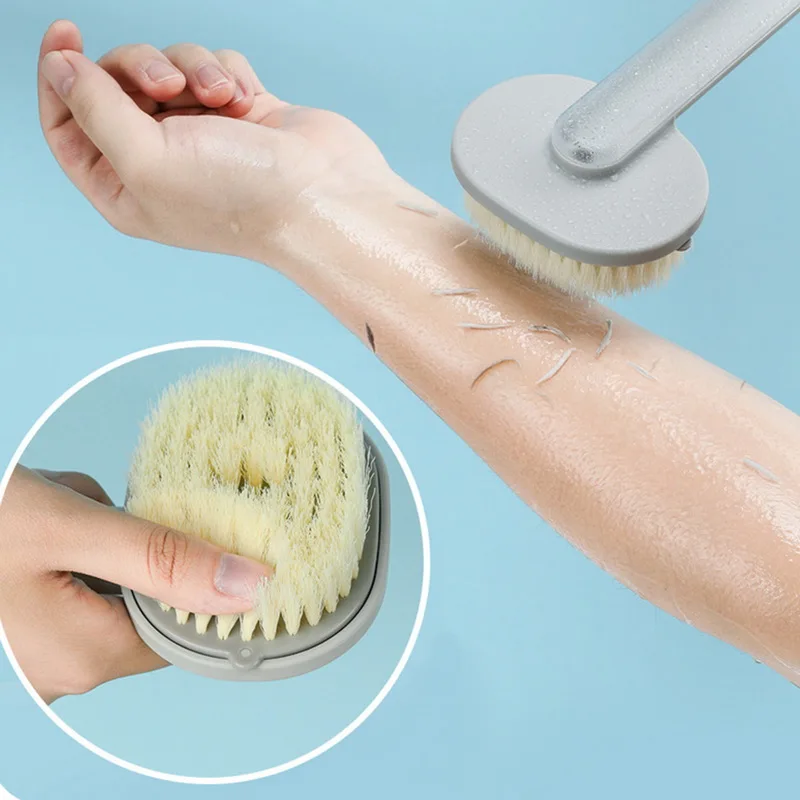 Long Handle Liquid Bath Brush Bathroom Body Brushes Back Body Bath Shower Sponge Exfoliating Scrub Massager Skin Cleaning Tools