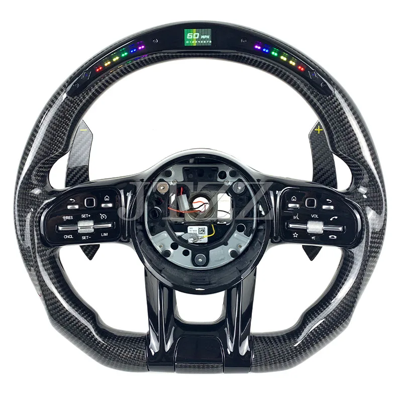

For Mercedes Benz AMG B-class E-Class GT 2010 2011 2012 2014 2015 LED Display Carbon Fiber Steering Wheel with Shift Paddles