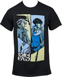 Cowboy Bebop Spike and Vicious T-Shirt Small Black