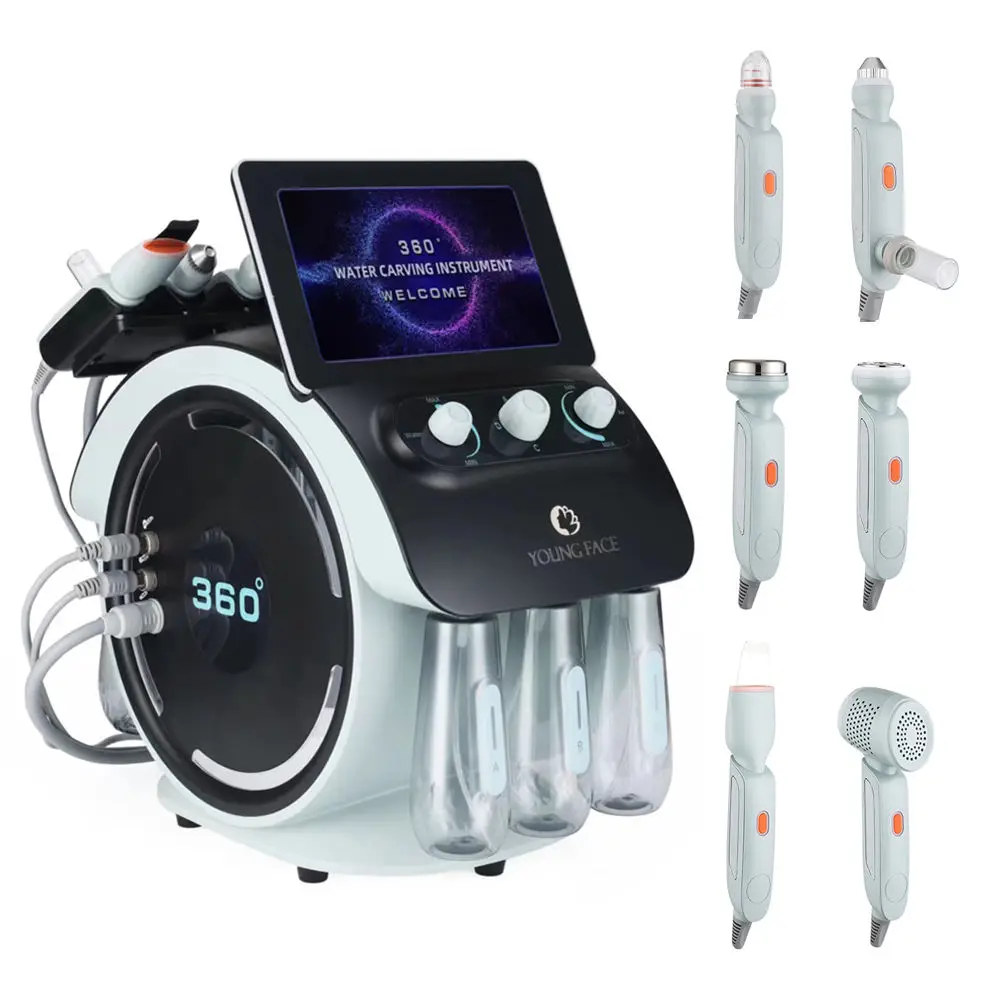 Multifunctionele HD Camera Scan Hydra Mee-eter Verwijdering Hydro Facial Dermabrasie Zuurstof Jet Peel Facial Machine