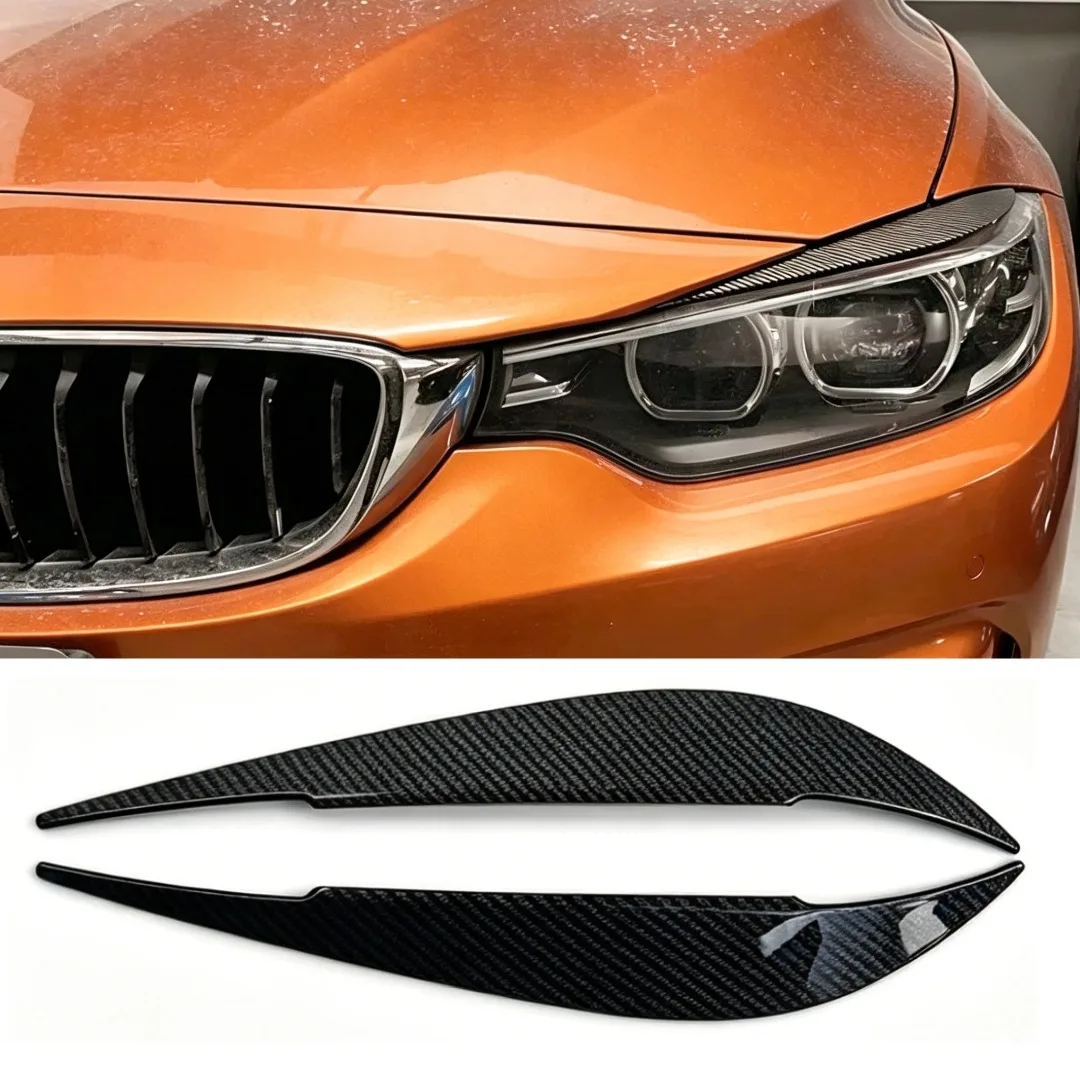 Frontscheinwerfer-Augenbrauen-Zierleiste, Auto-Styling-Zubehör, glänzend schwarz, Außenteile für BMW 4er F32 F33 F36 2013-2020 – Detail 10