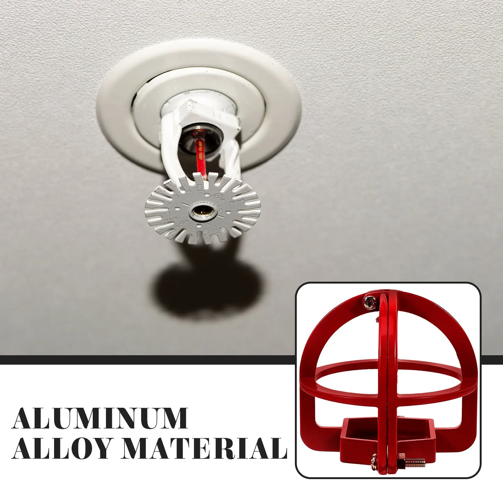 Fire Sprinkler Head Cover Aluminum Alloy Sprinkler Head Protector Anti Collision Easy Install for Pendent Upright Horizontal
