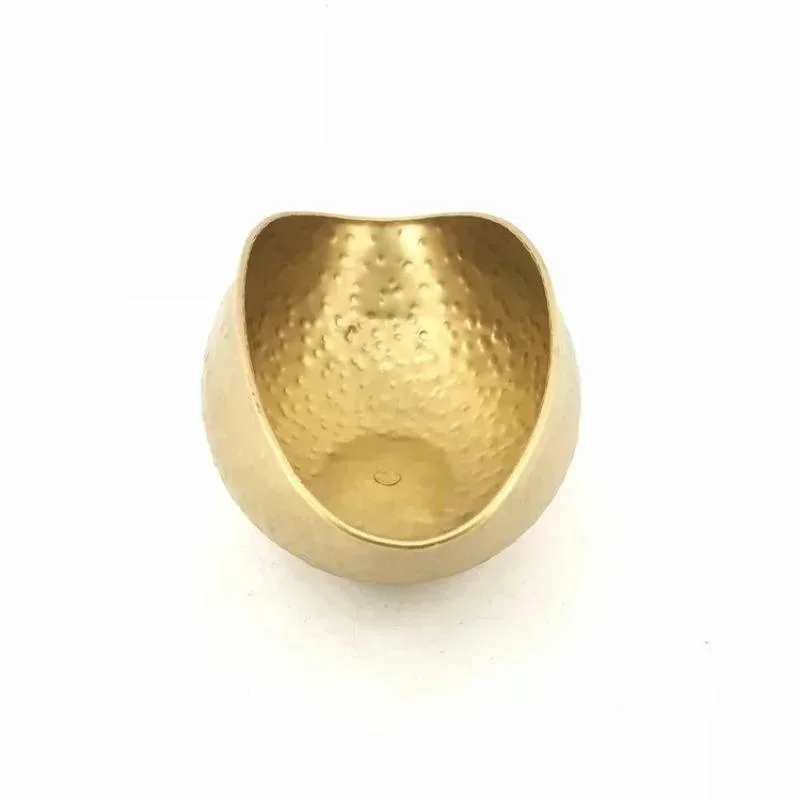 New Large Size Golden Bowl Pot Vase Jubao Pot Flower Planting Handmade Iron Flower Pot For Home Hotel Decorative Gift Metal view 6