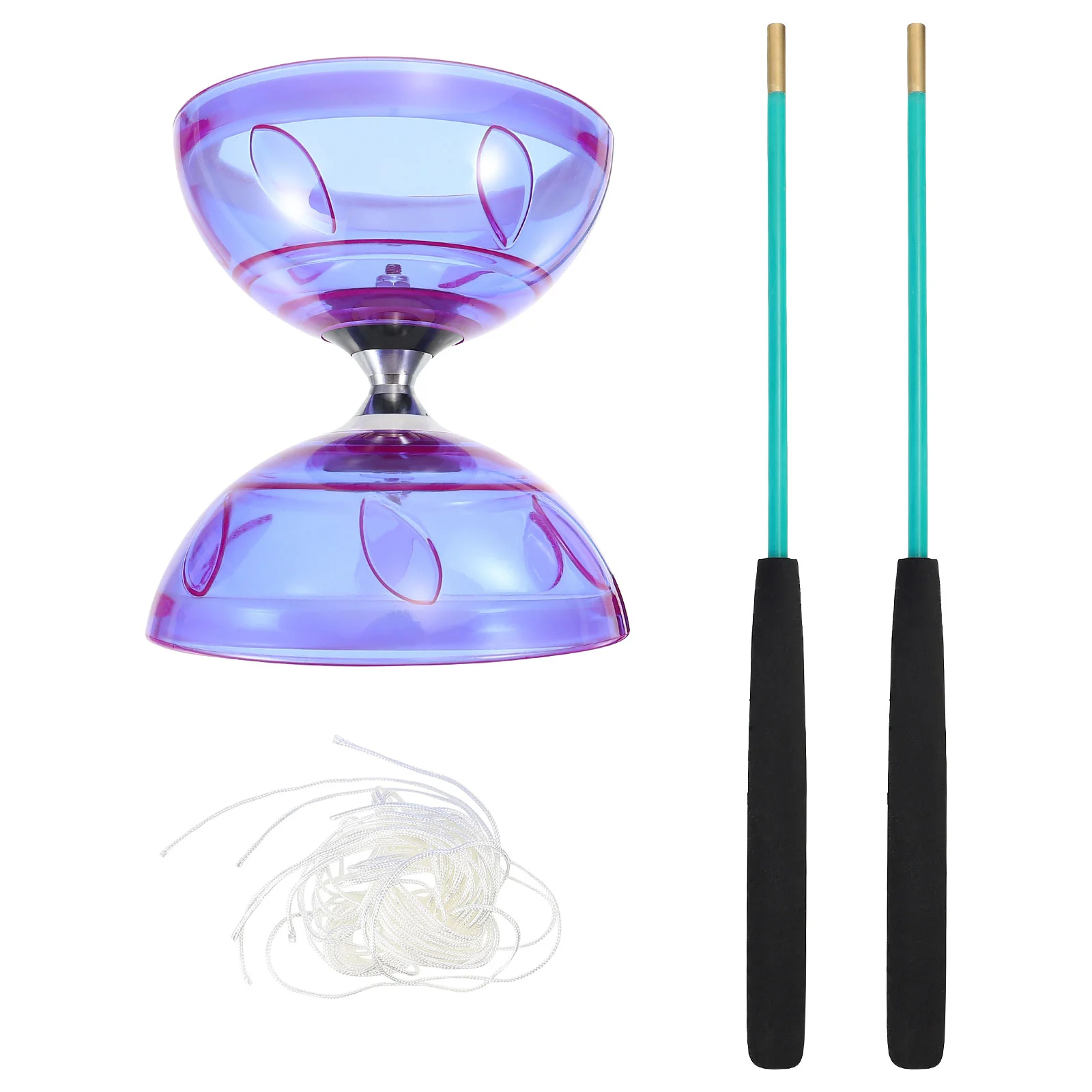 Diabolo Yoyo Toy para crianças, Conjunto de rolamentos, Brinquedos plásticos Varas, Malabarismo triplo, Bola de Fitness Profissional, Yoyo Spinning