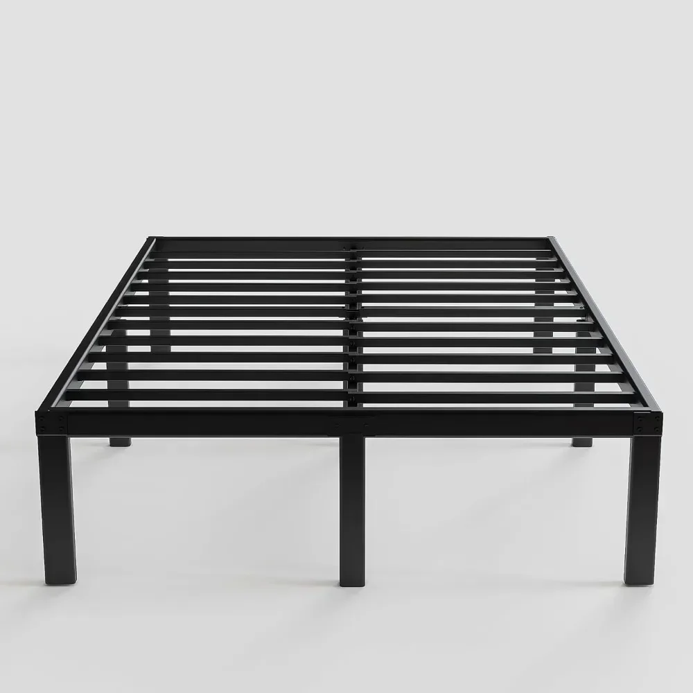 Bed Frame, 14 Inch Metal Platform Bed Frame Queen Size with Storage Space Under Bed, Heavy Duty Steel Slat Support, Bed Frames