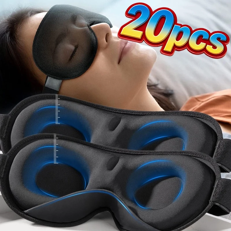 Weighted Eye Mask for Sleeping 3D Contoured Sleep Mask Blackout with Adjustable Strap for Travel Eye Cover Blindfold view 4
