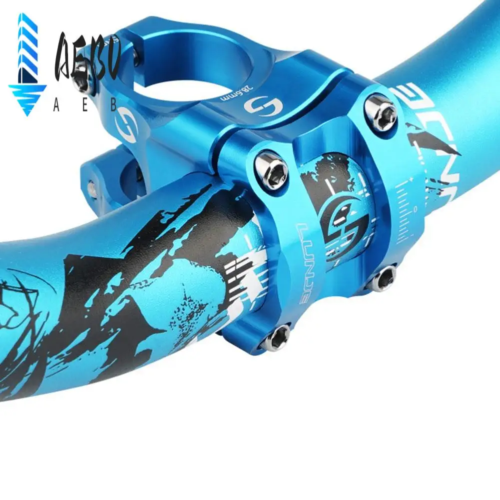 

AEB0-LUNJE CNC Bicycle Handlebar Stem Cycling Stem Power Short 35Mm Mountain Bike Bridge 31.8 Pipe Black
