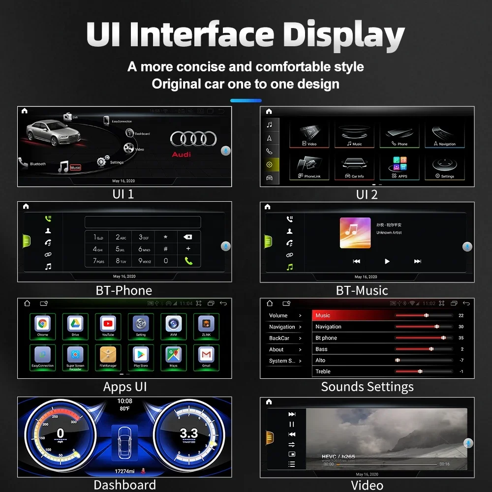 12.3 بوصة نظام أندرويد 11 سيارة واي فاي 4G SIM Carplay DSP IPS شاشة السيارة لأودي A4 B8 A5 2009-2016