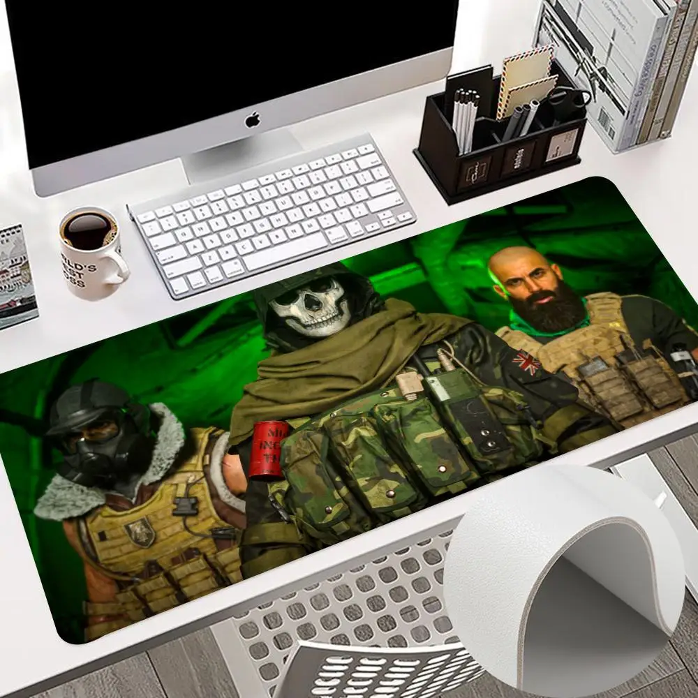 C-Call of Duty W-Warzone Mouse Pad 900x400mm Keyboard PC Desk Pads HD Printing Computer Double Sided Leather tapis de souris xxl