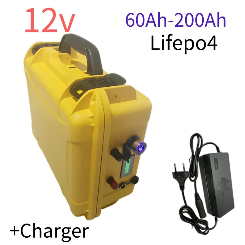 

Rechargeable 12V 200ah 60Ah 80Ah 120Ah 150ah 180ah Lifepo4 Battery for Trolling Motor Boat Propeller+10A Charger